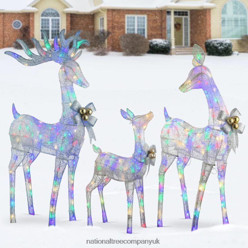 decoration | National Tree Company 3-Piece Deer Family with LED Lights F2L4F622